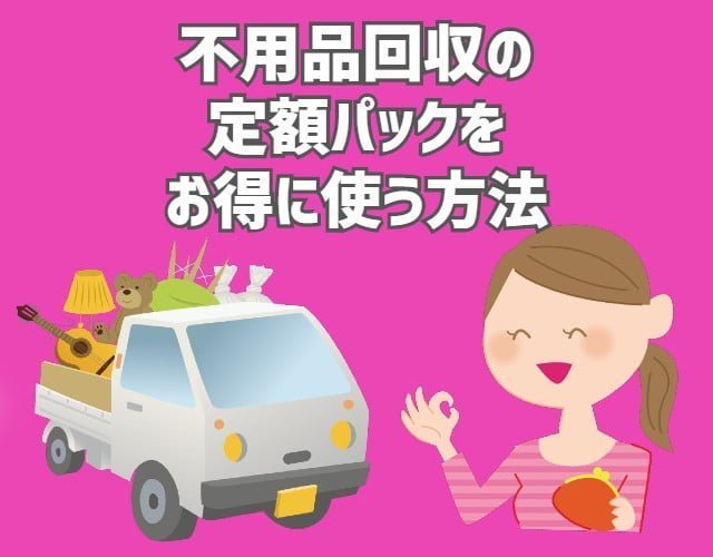 不用品回収　定額パック　トラック積み放題プラン　お得に使う